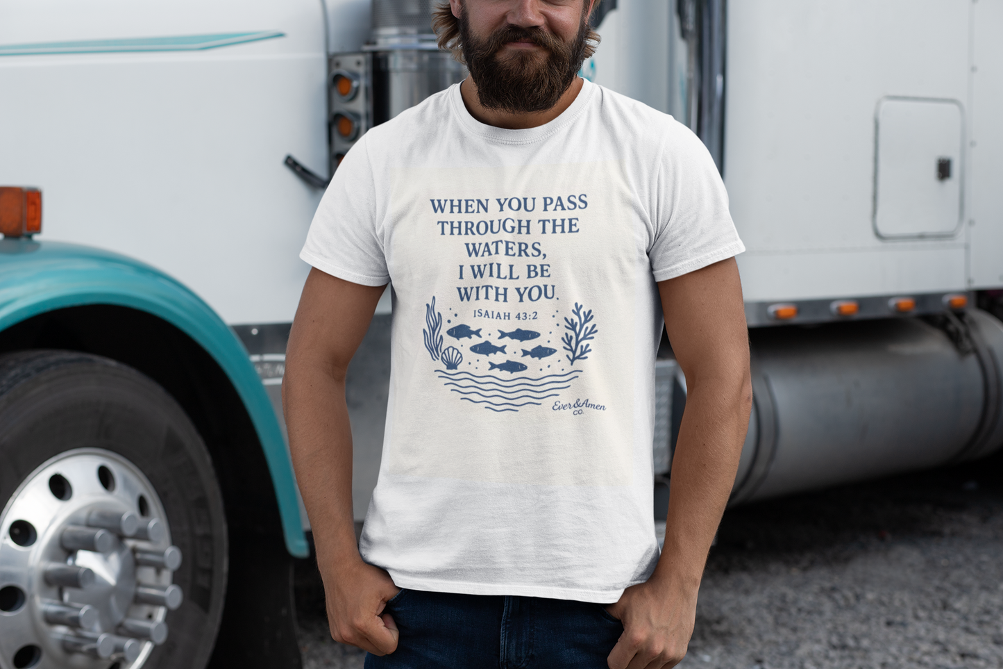 Men's "When You Pass Through the Waters" Eco Tee