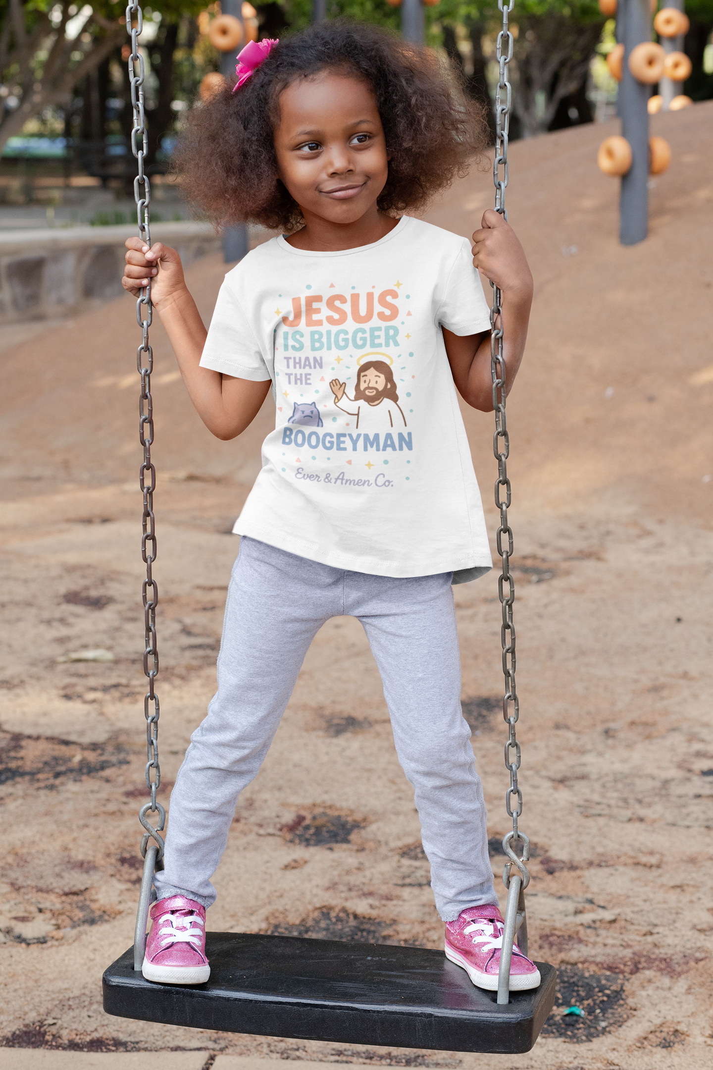 Girls "Jesus is Bigger Than the Boogeyman" Tee