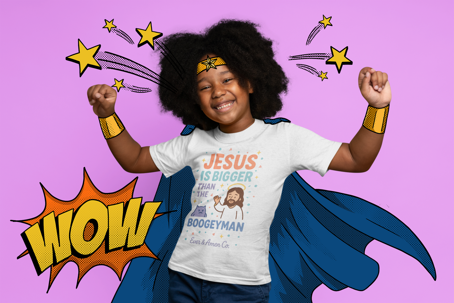 Girls "Jesus is Bigger Than the Boogeyman" Tee
