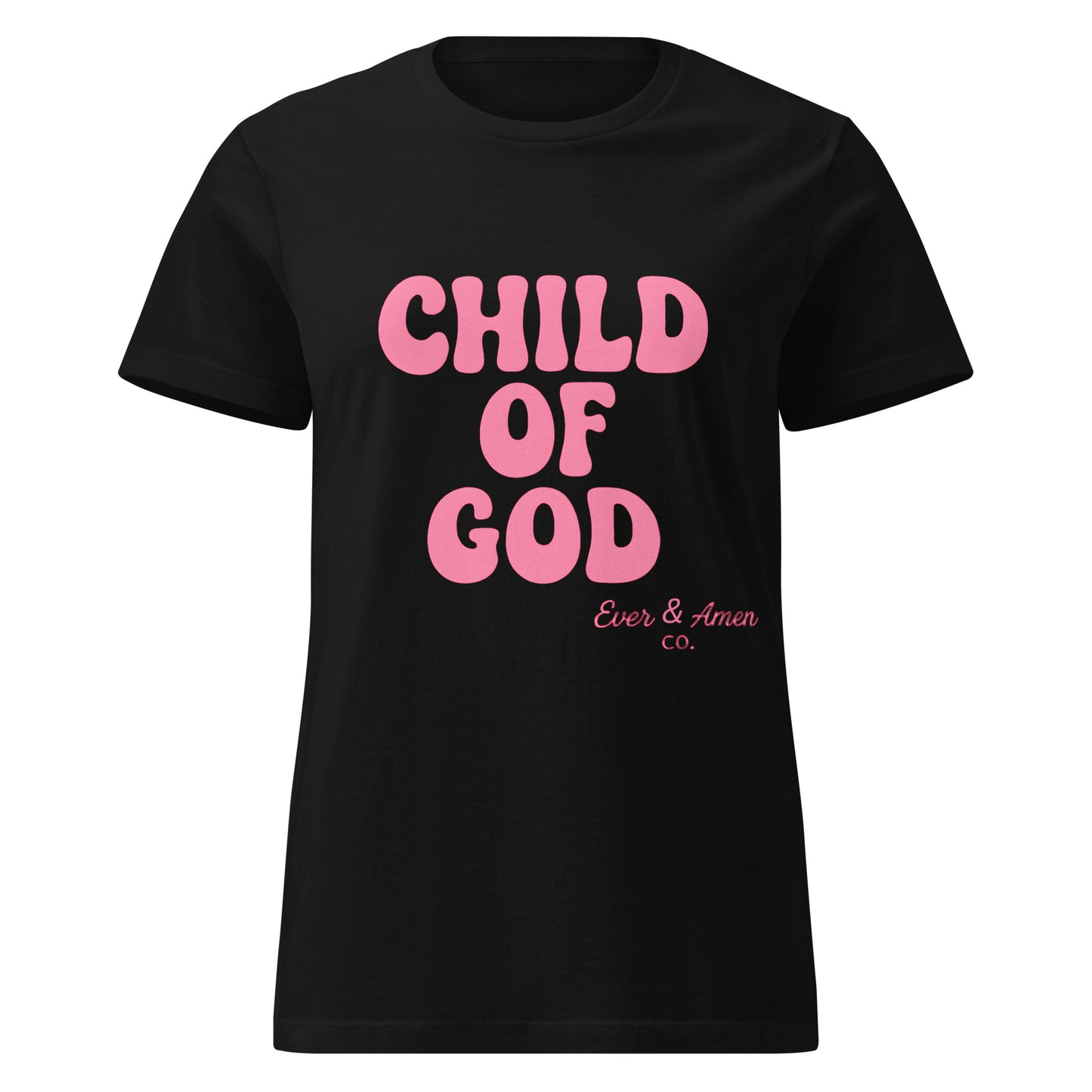 Women’s Christian t-shirt with Child of God design, faith-based apparel
