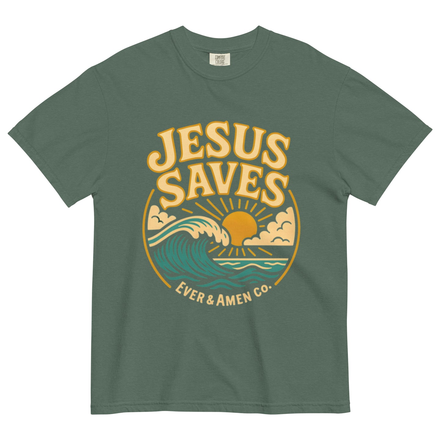 Christian streetwear unisex t-shirt featuring “Jesus Saves” message