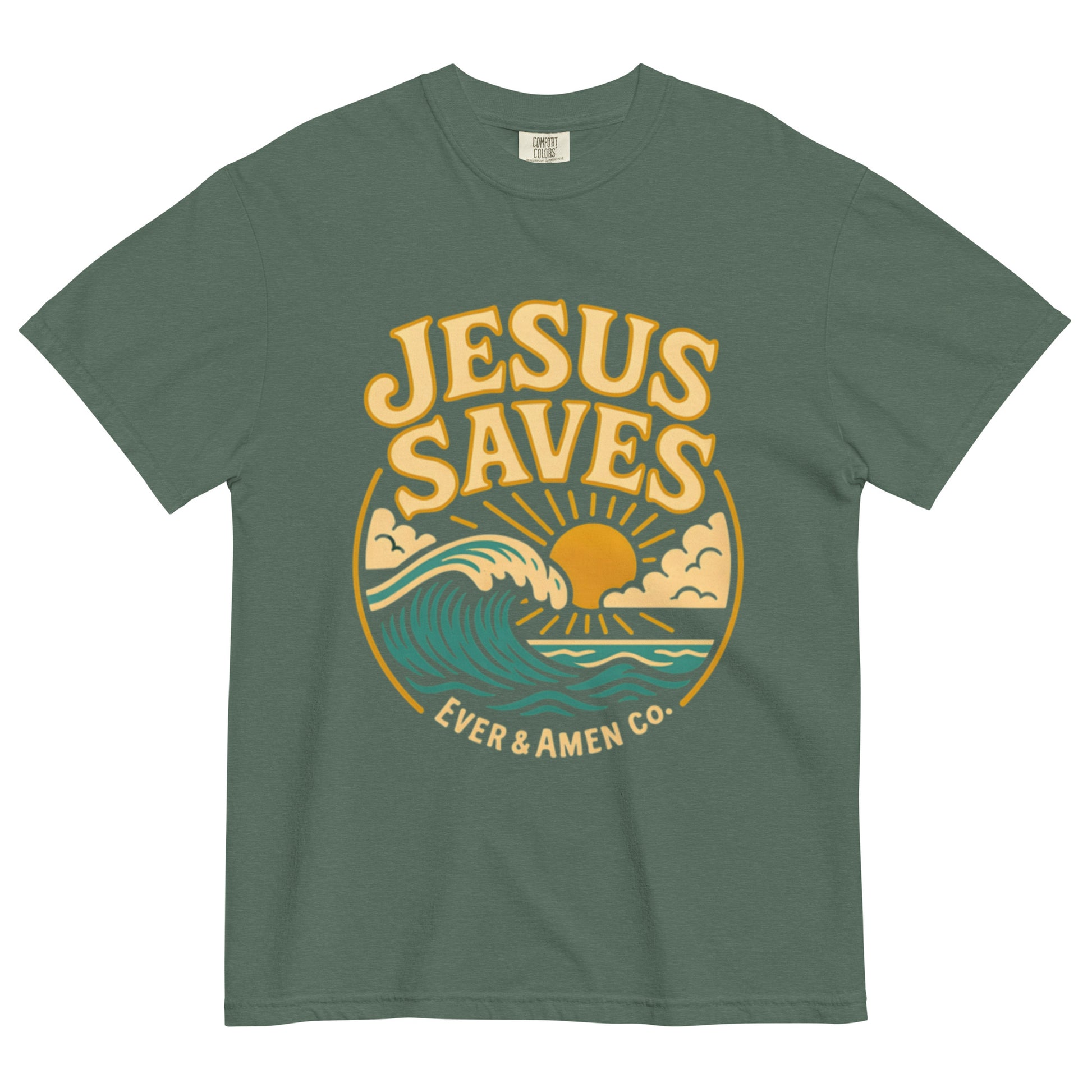 Christian streetwear unisex t-shirt featuring “Jesus Saves” message
