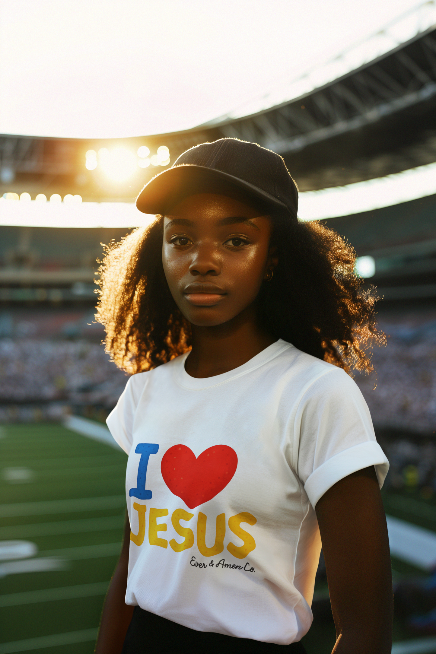 I Love Jesus kids tee in unisex fit, Christian clothing for boys and girls