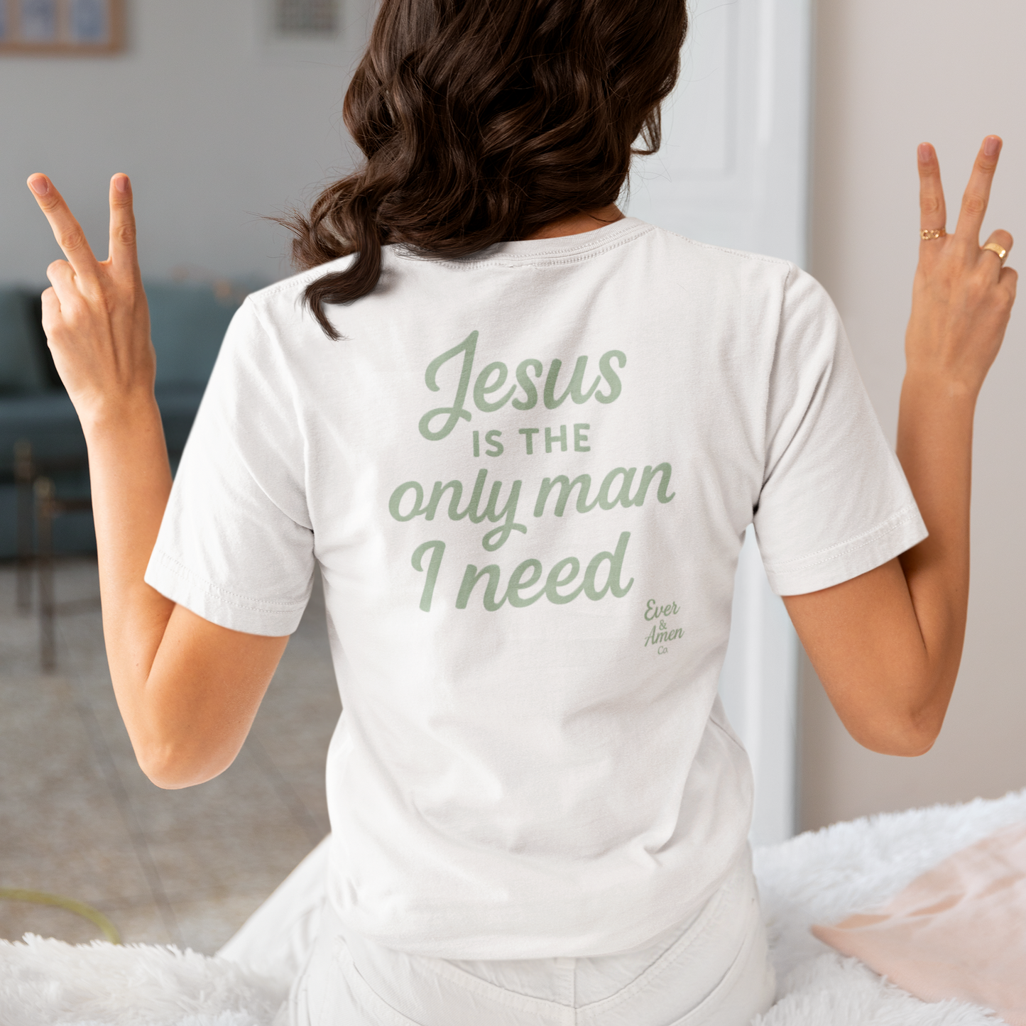 Women's "Back Only Jesus" Boxy Tee