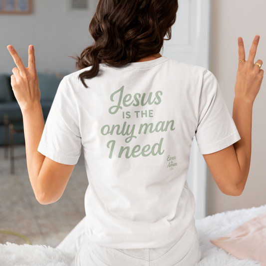 Women's "Back Only Jesus" Boxy Tee