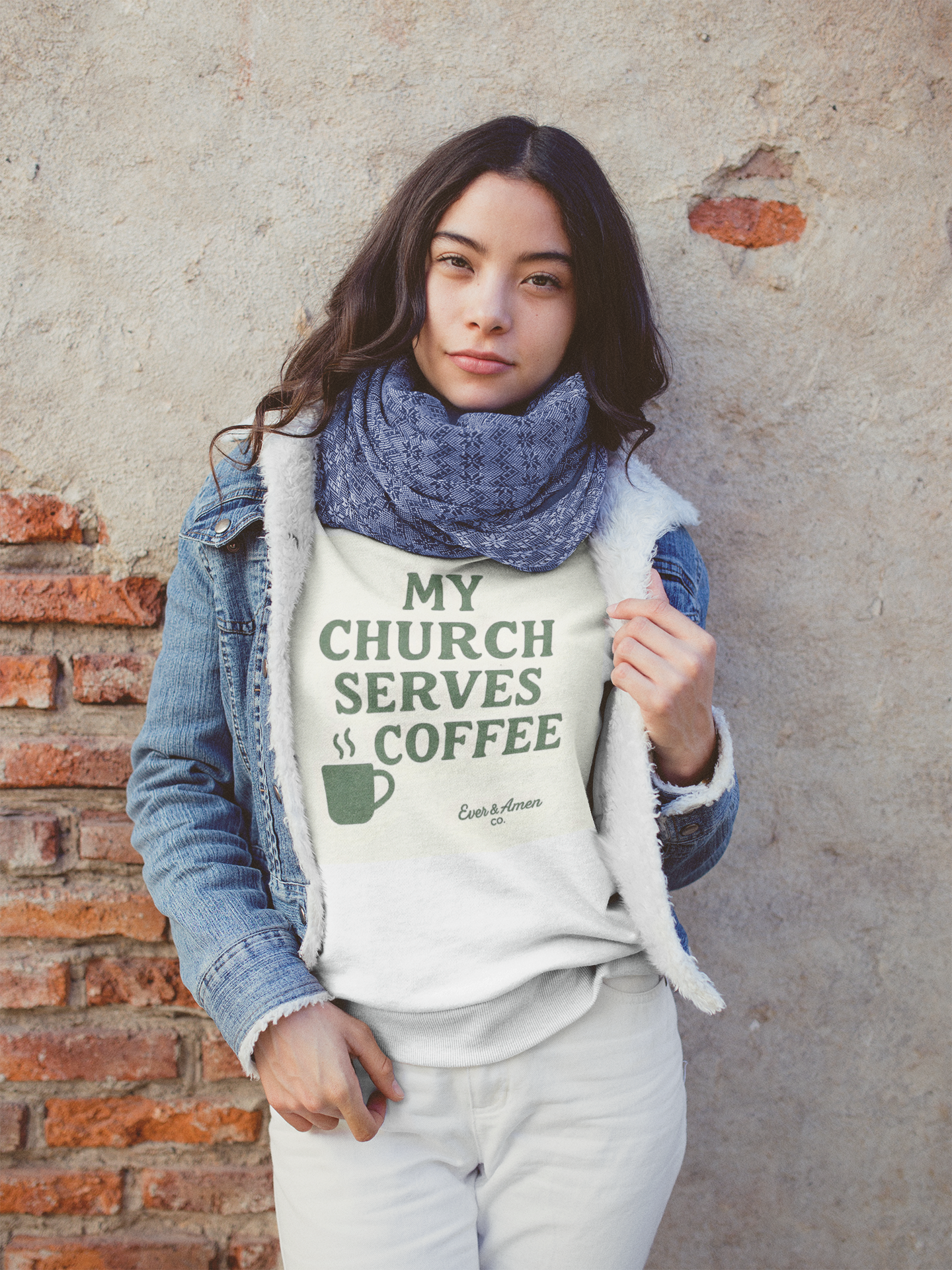Women's "My Church Serves Coffee" Sweatshirt