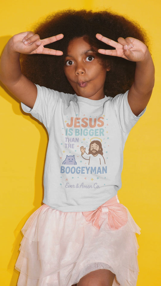 Girls "Jesus is Bigger Than the Boogeyman" Tee