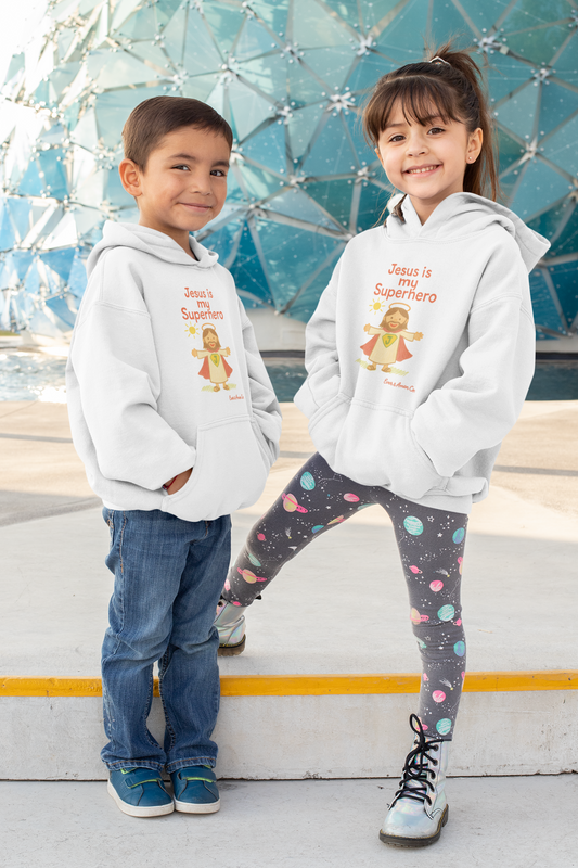 Children's "Jesus is my Superhero" Fleece Hoodie