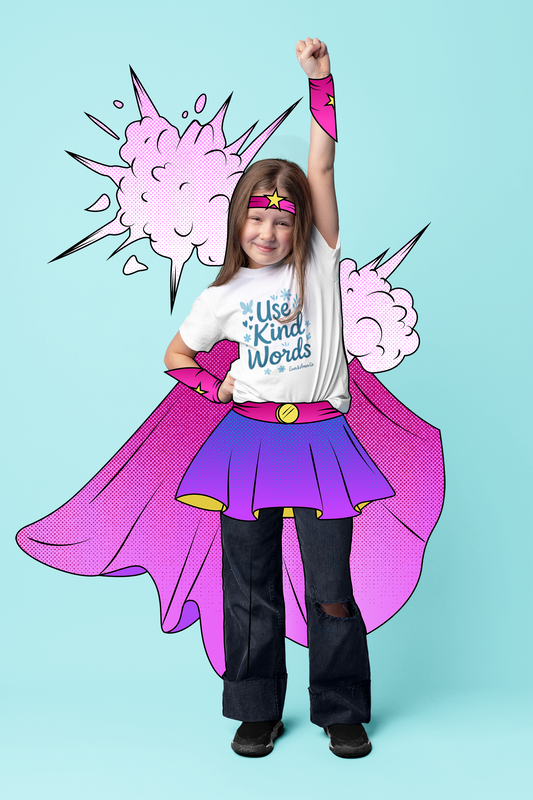 Girls "Use kind words Blue" Tee