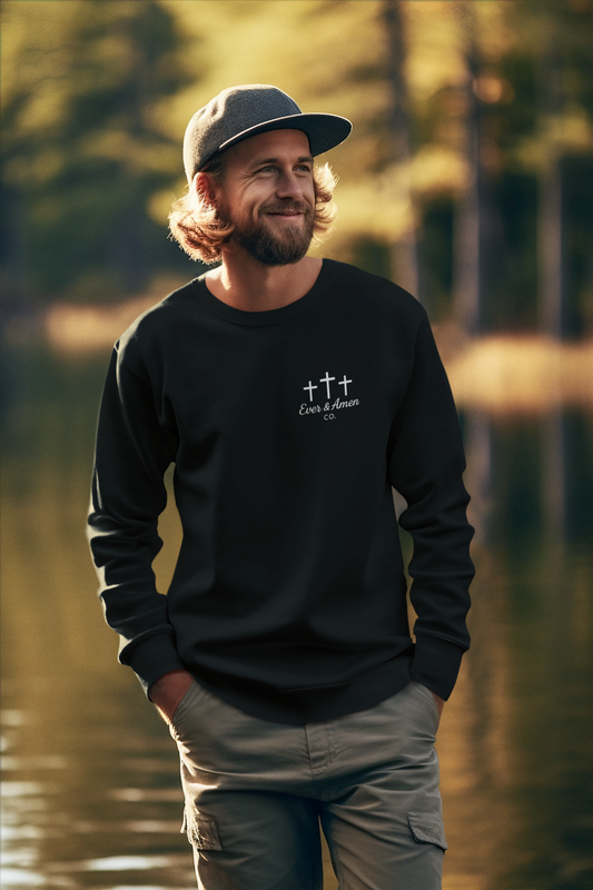 Unisex "Pocket Triple Cross" Premium Crew Neck Sweatshirt