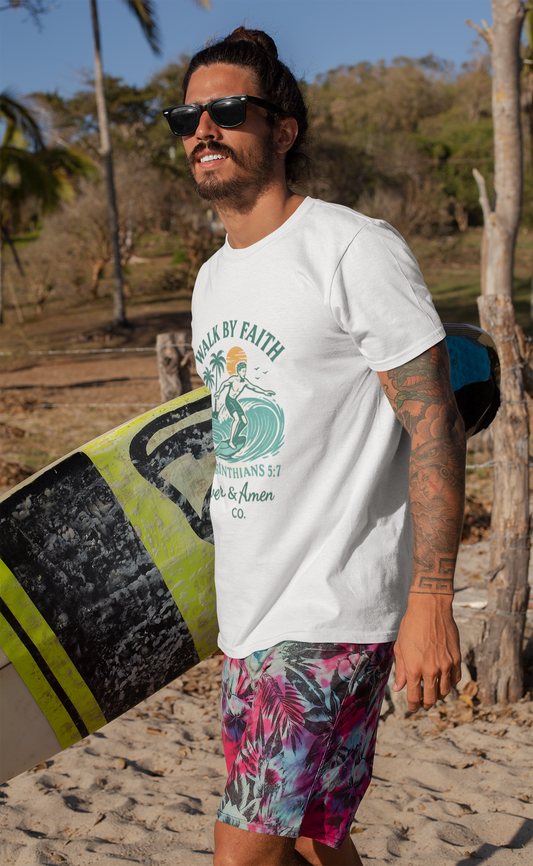 Men's "Walk by Faith" Oversized Tee